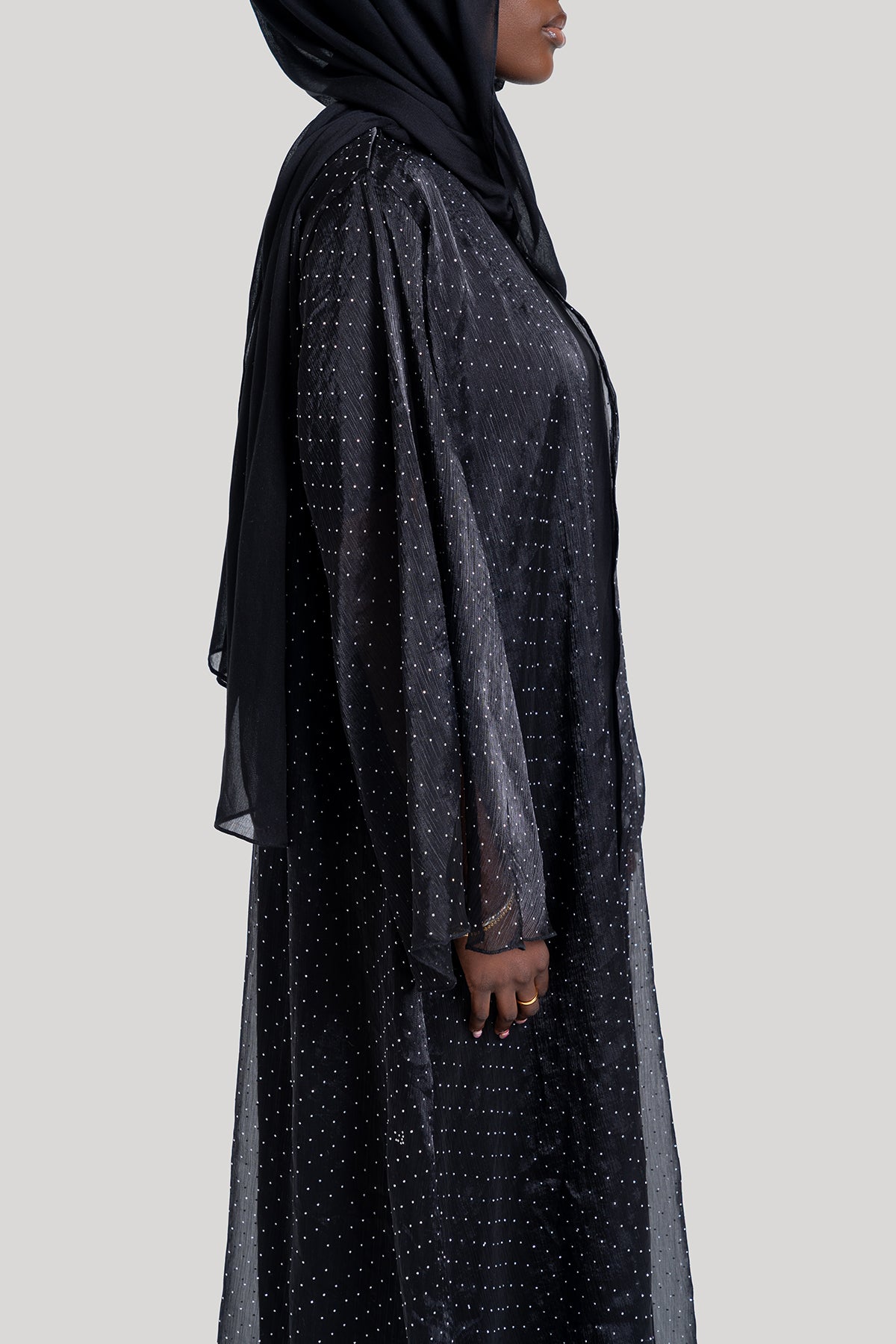Sparkle Stone Open Abaya
