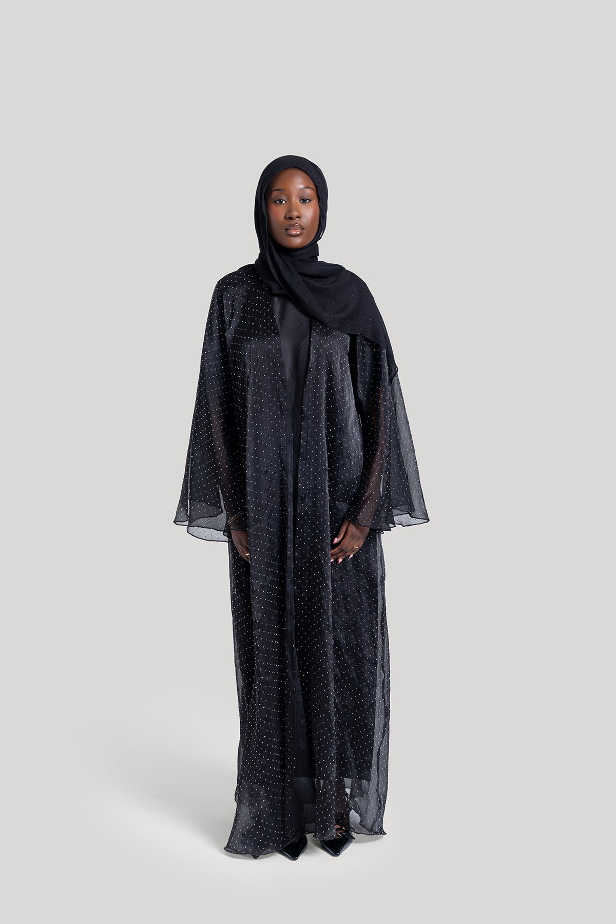 Sparkle Stone Open Abaya