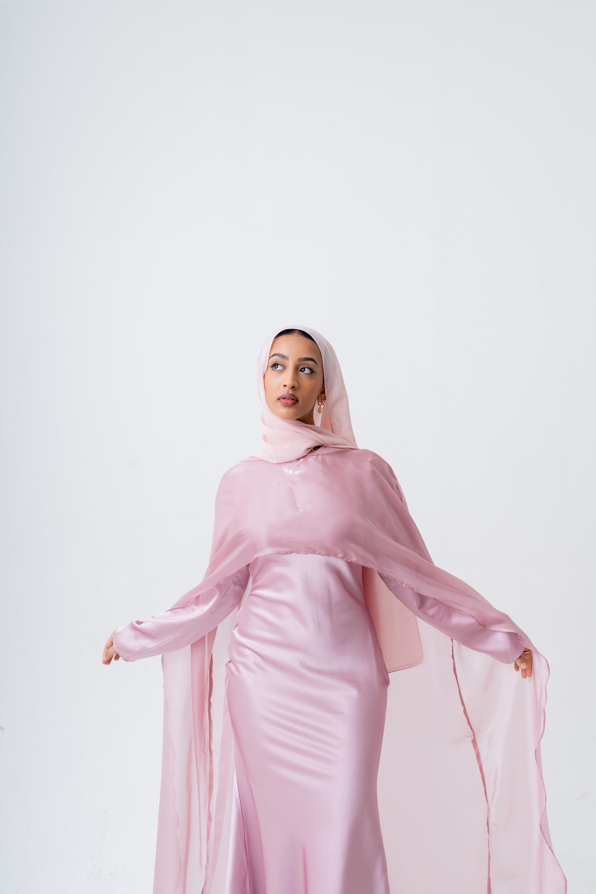 Mauve Cape Dress Set