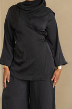 Load image into Gallery viewer, Wide Leg Pants Set - Black
