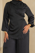 Load image into Gallery viewer, Wide Leg Pants Set - Black

