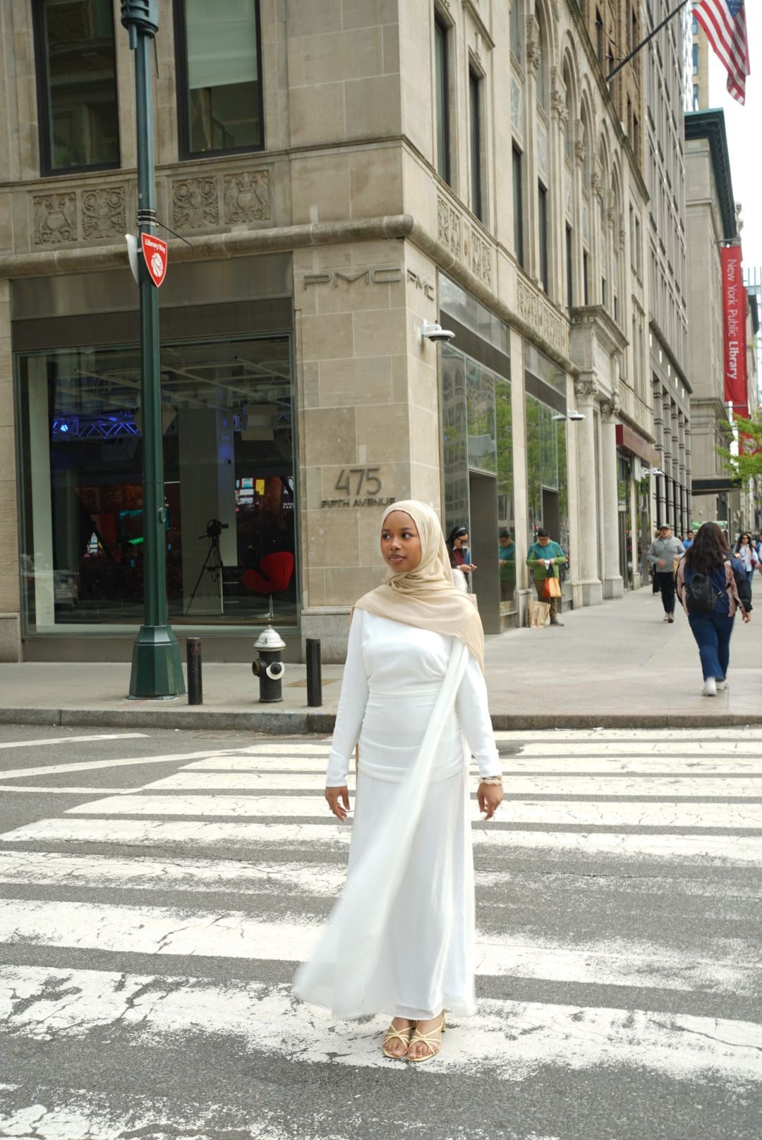 White Ruched Cape Dress