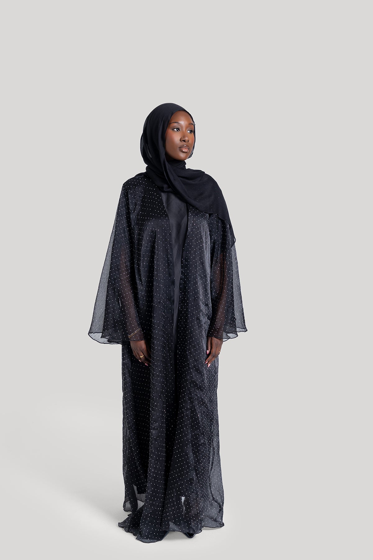 Sparkle Stone Open Abaya