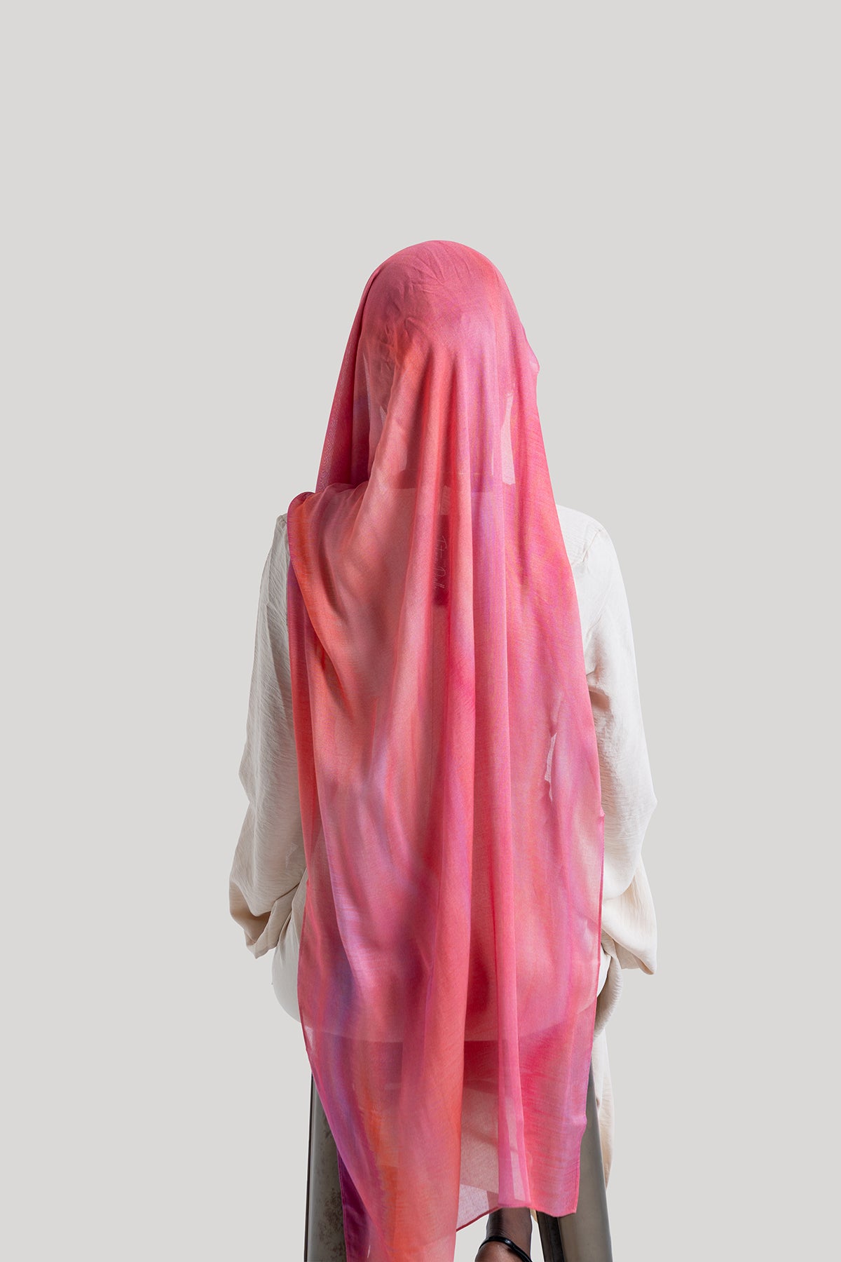 Pink Wave Print Modal Hijab