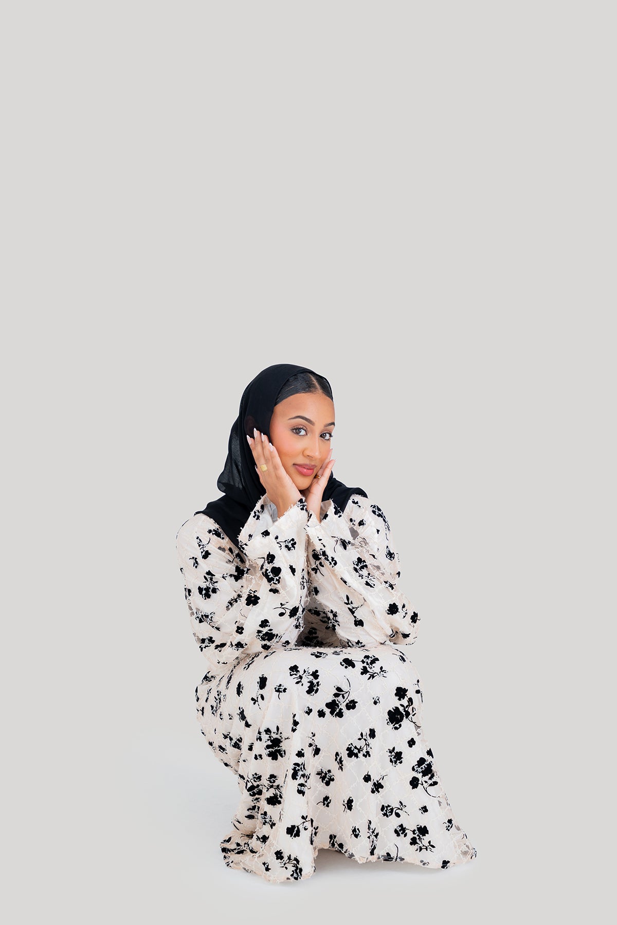 Black & Cream Embroidered Dress ( Pre- Order)
