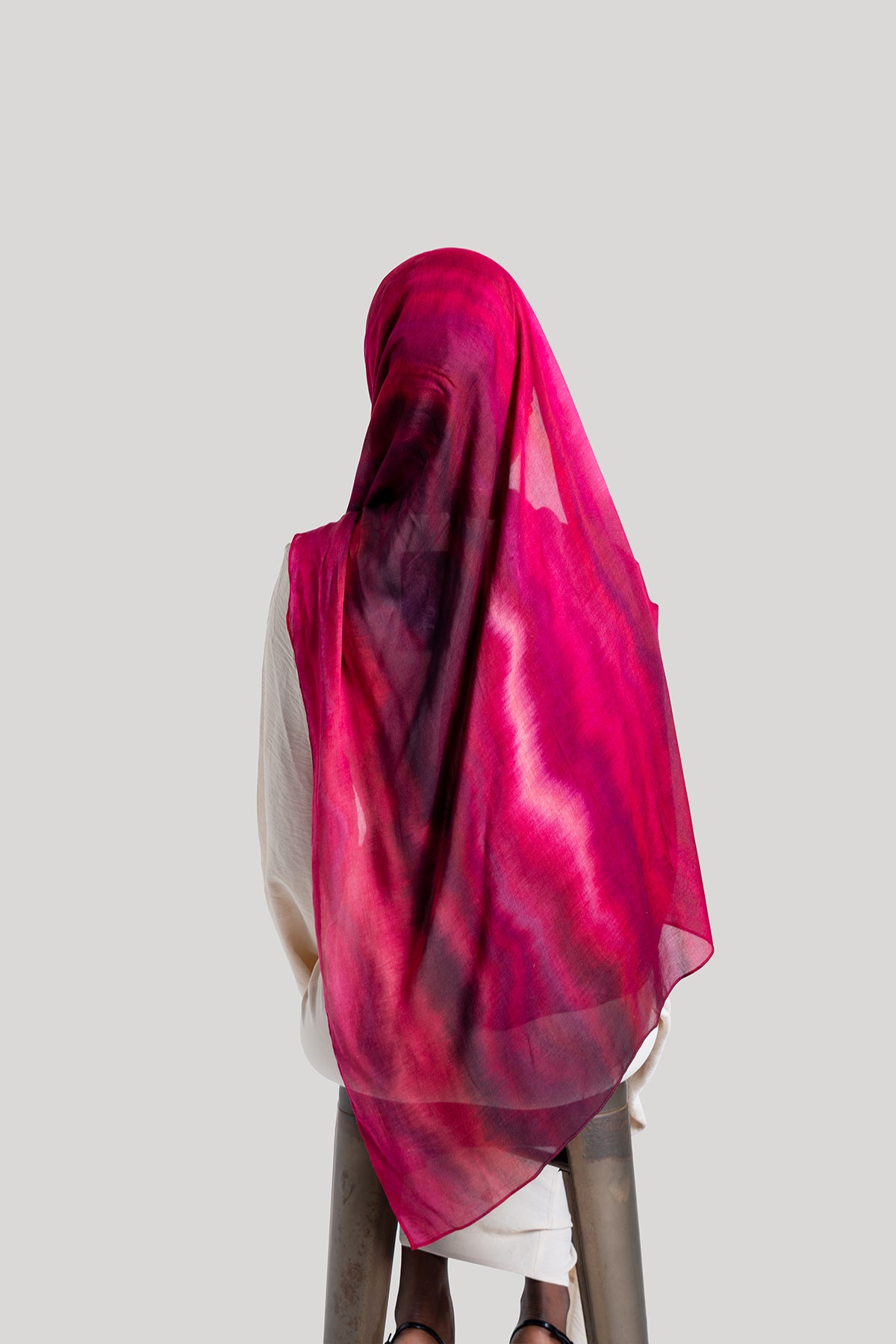 Red Wave Print Modal Hijab