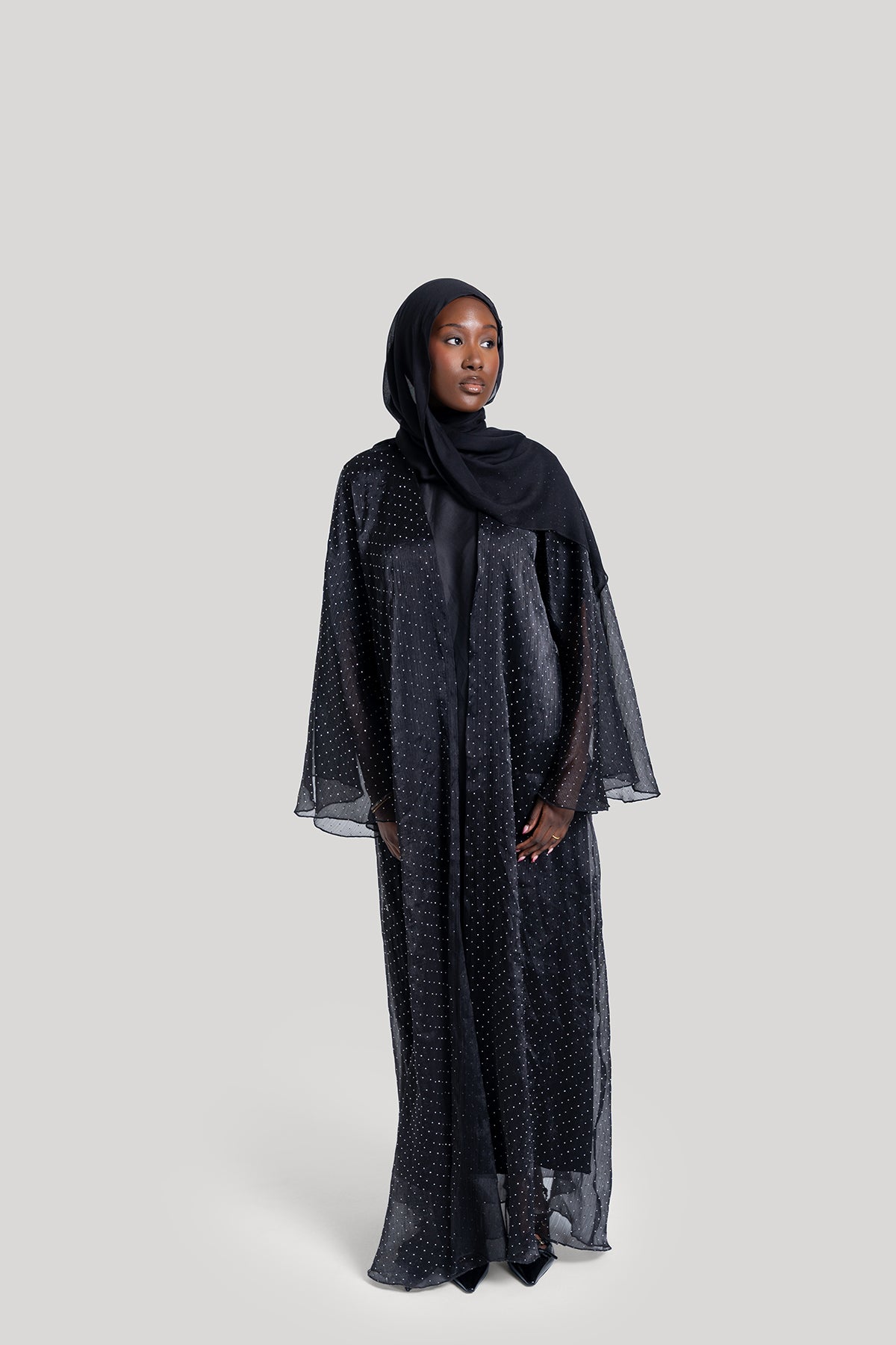 Sparkle Stone Open Abaya