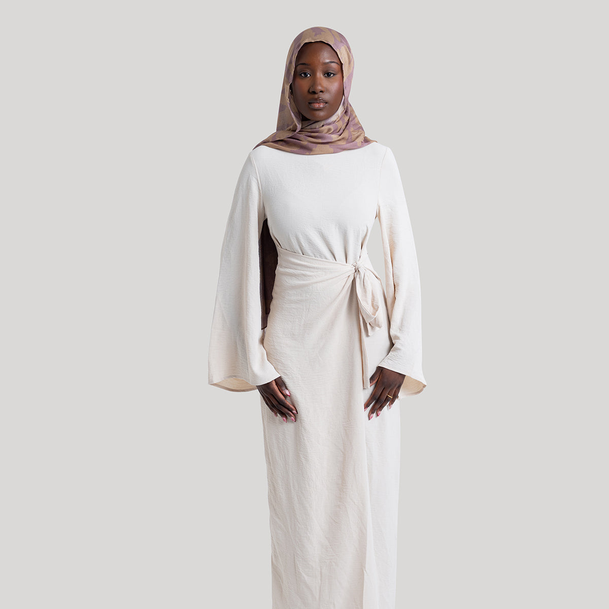 cream wrap dress Cream Wrap Waist Dress