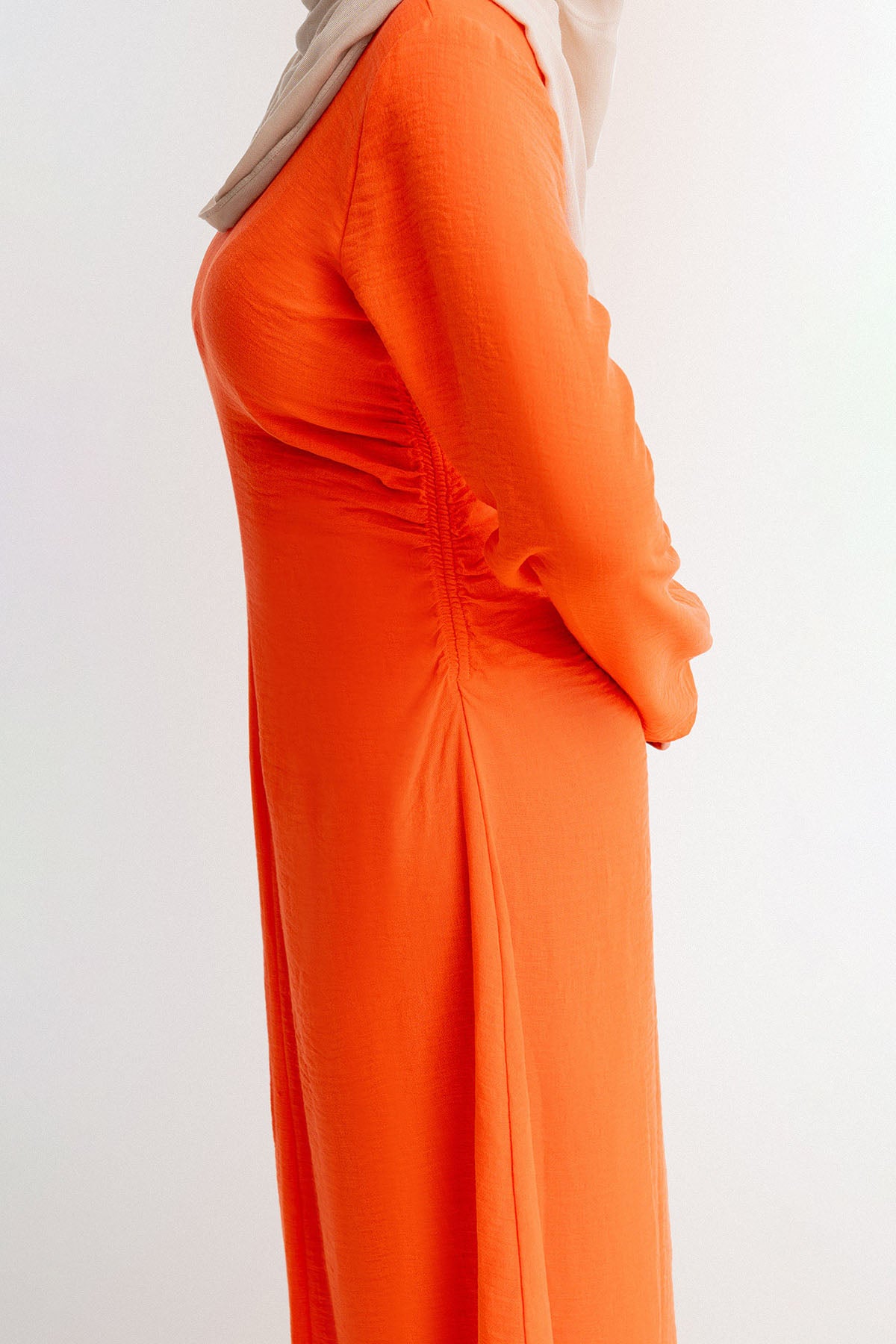 Orange Linen Dress