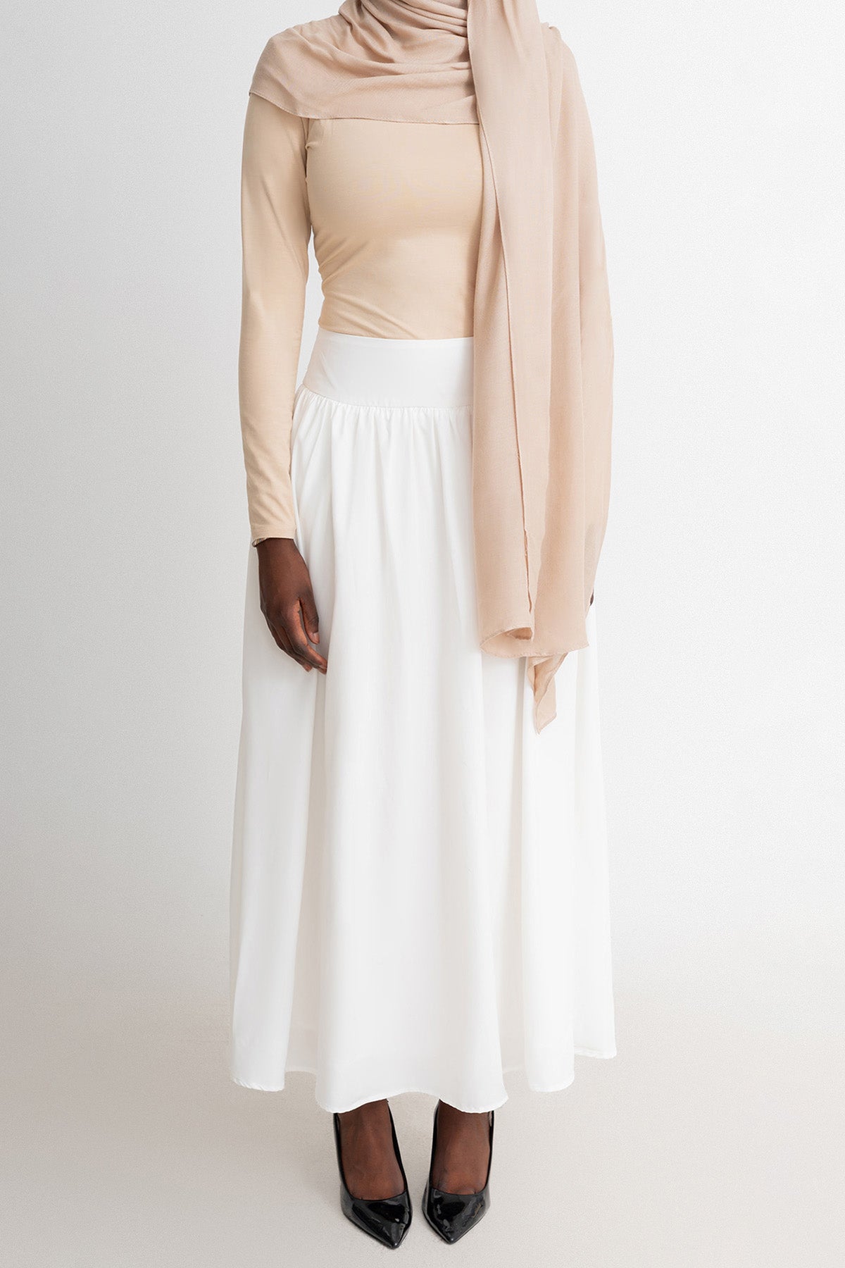 White Balloon Maxi Skirt
