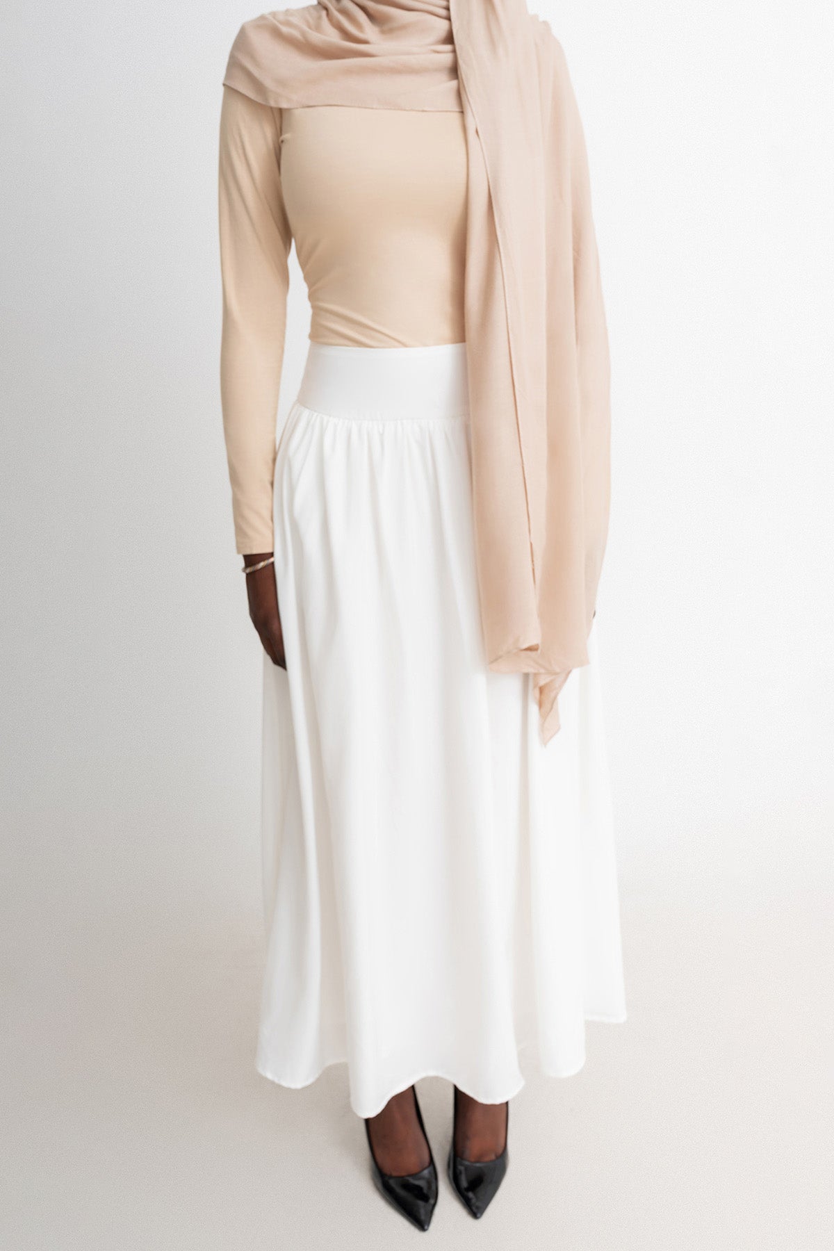 White Balloon Maxi Skirt