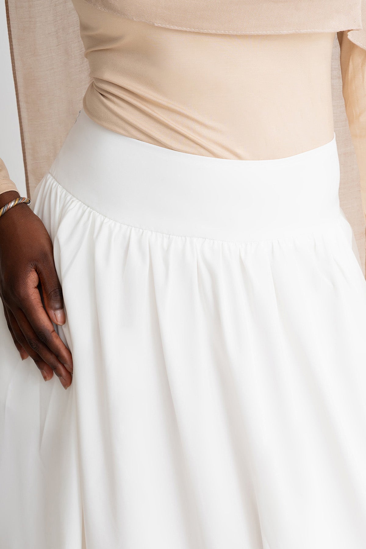 White Balloon Maxi Skirt