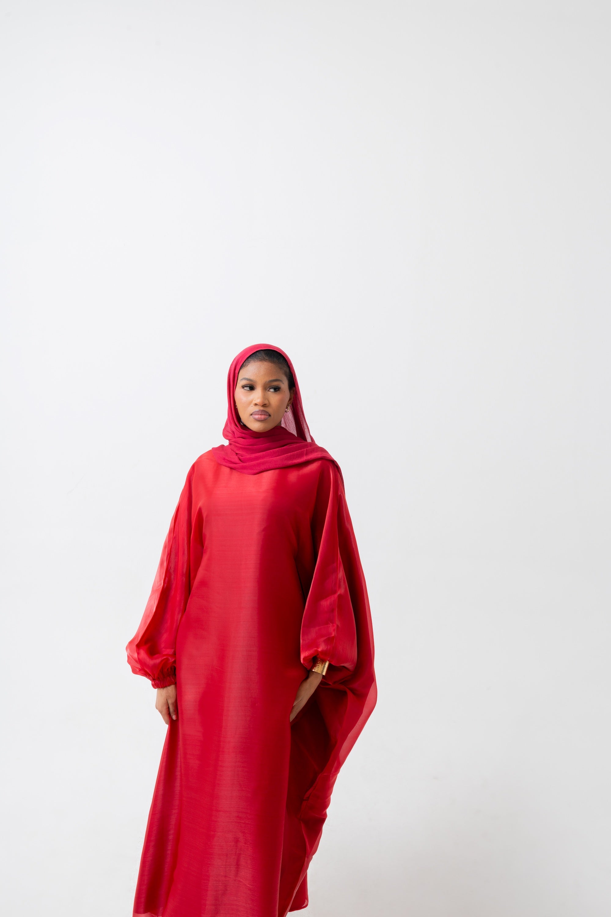 Red Kaftan Dress