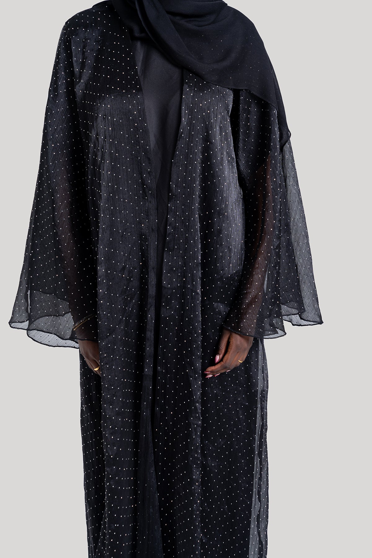 Sparkle Stone Open Abaya