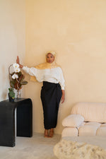 Load image into Gallery viewer, Black Linen Wrap Skirt
