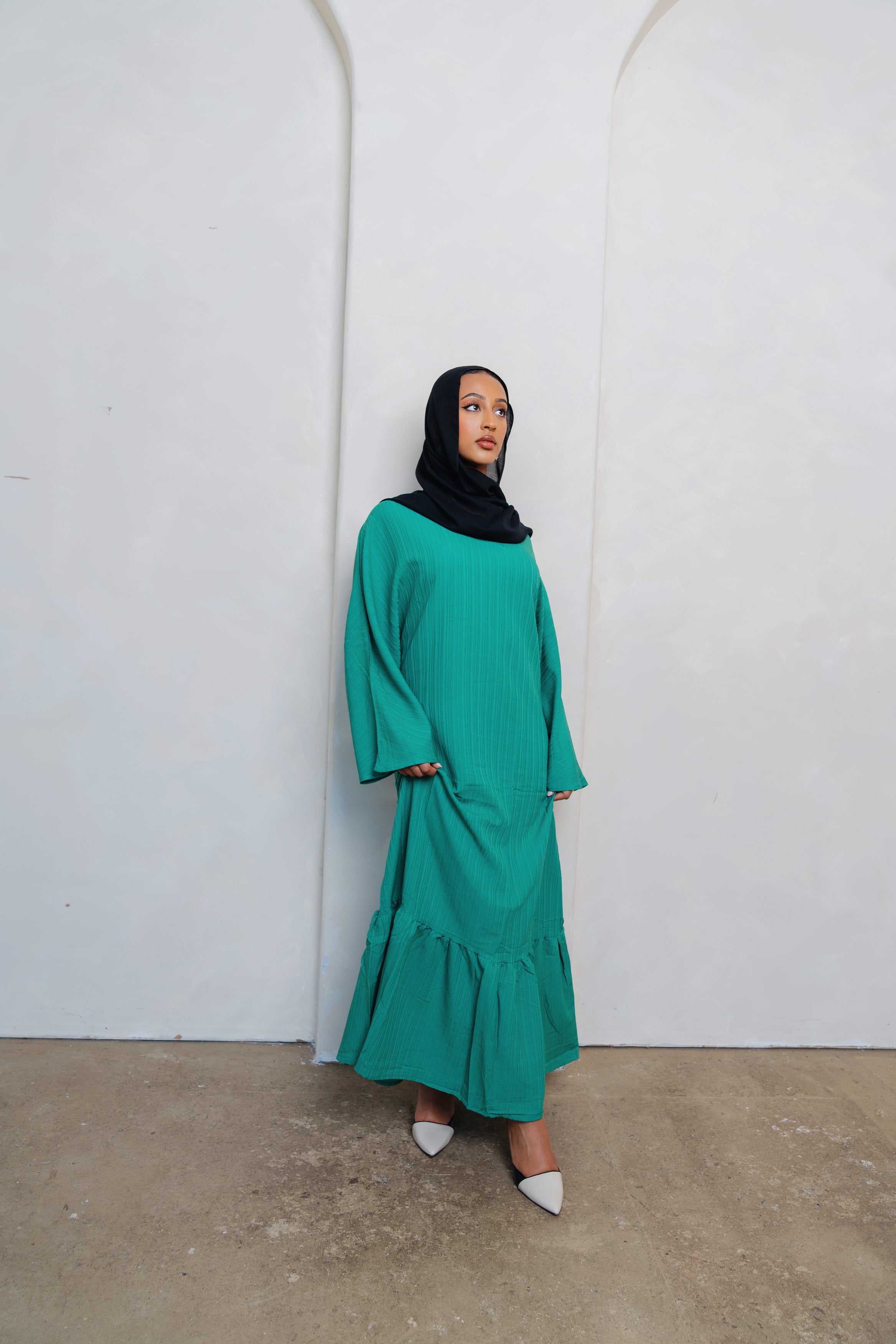 Essential Pleated Kaftan Dress