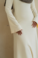 Load image into Gallery viewer, Wide Sleeve Maxi Knit Dress - Ivory
